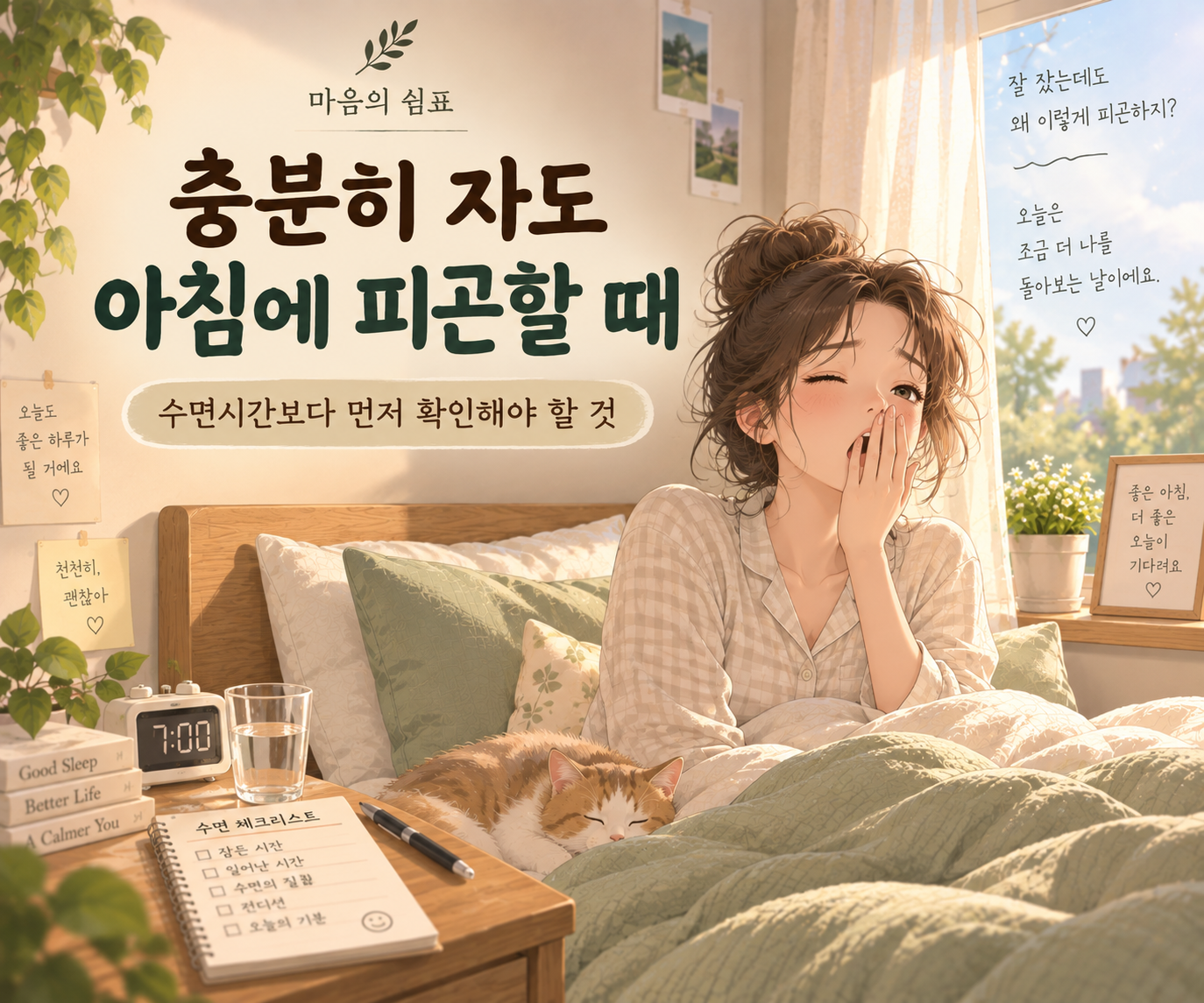 아침에 일어나도 피곤한 이유와 수면 습관 확인 방법
