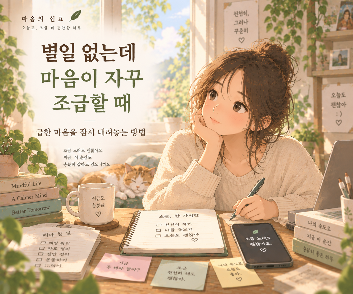마음이 조급할 때 급한 마음을 가라앉히고 해야 할 일을 정리하는 방법
