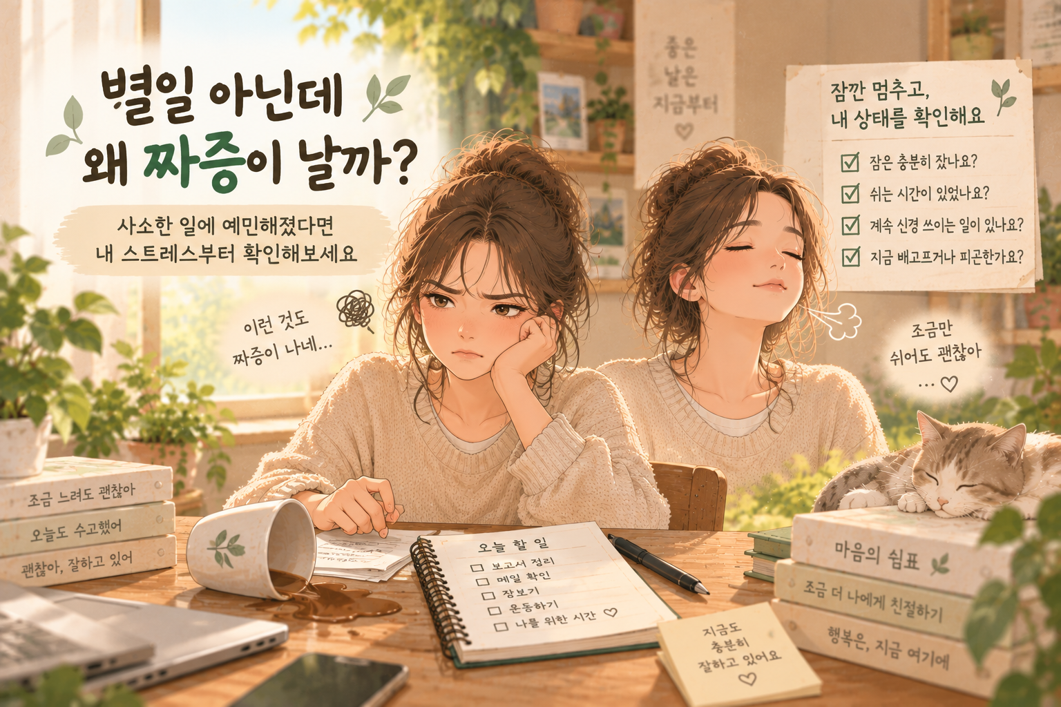 짜증이 날 때 최근 쌓인 스트레스와 피로를 확인하는 방법